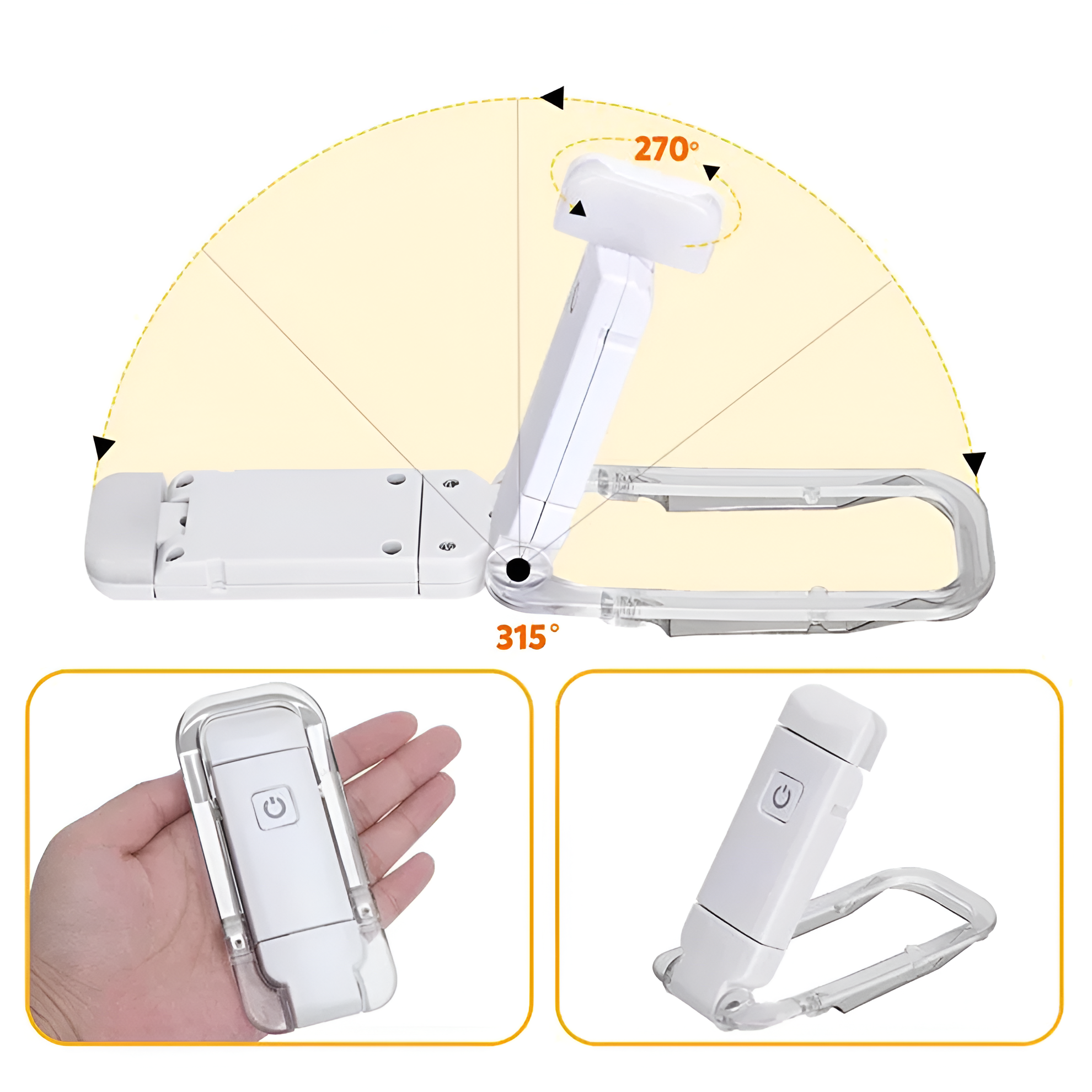 مصباح قراءة الكتب قابل لإعادة الشحن - كمية محدودة